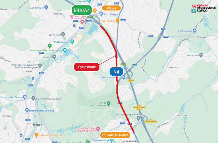 Réalisation d’une cyclostrade entre Louvain-la-Neuve et Wavre : mise à jour du calendrier des travaux